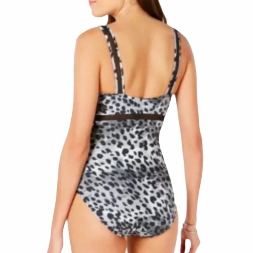 Dkny Camo Mesh One Piece Swimsuit - Picture 2 of 6